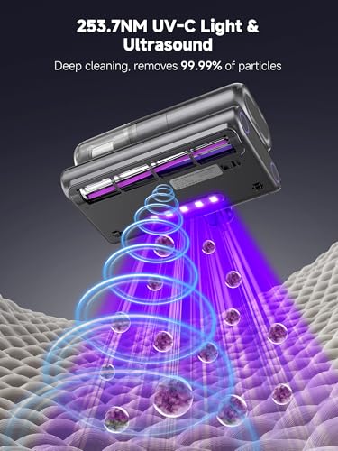 Image of FEPPO Cordless Mattress Vacuum Cleaner, 18Kpa Strong Suction Bed Vacuum