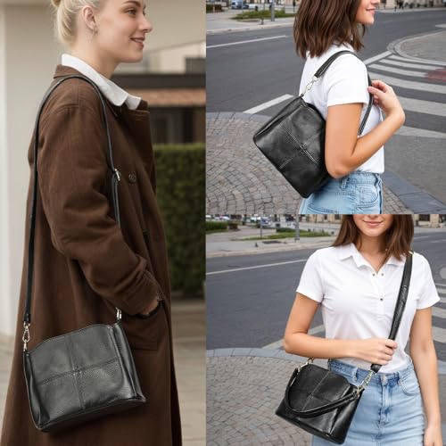 Genuine Leather Women Shoulder Bag Small Crossbody Bags Purse Mini Casual Hobo Lady Handbags and Purses Messenger Satchel2