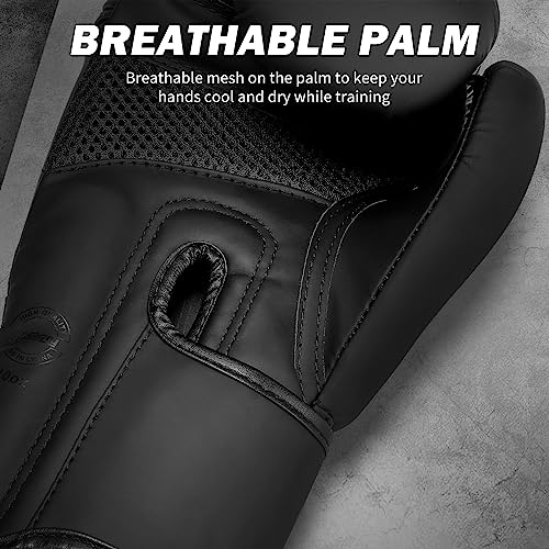 Boxing Gloves Men & Women, Pro Training Sparring, Pu Leather Mma Kickboxing, Adult Heavy Punching Bag Gloves Mitts Focus Pad Workout, Ventilated Palm, 8 10 12 Oz #TOP3