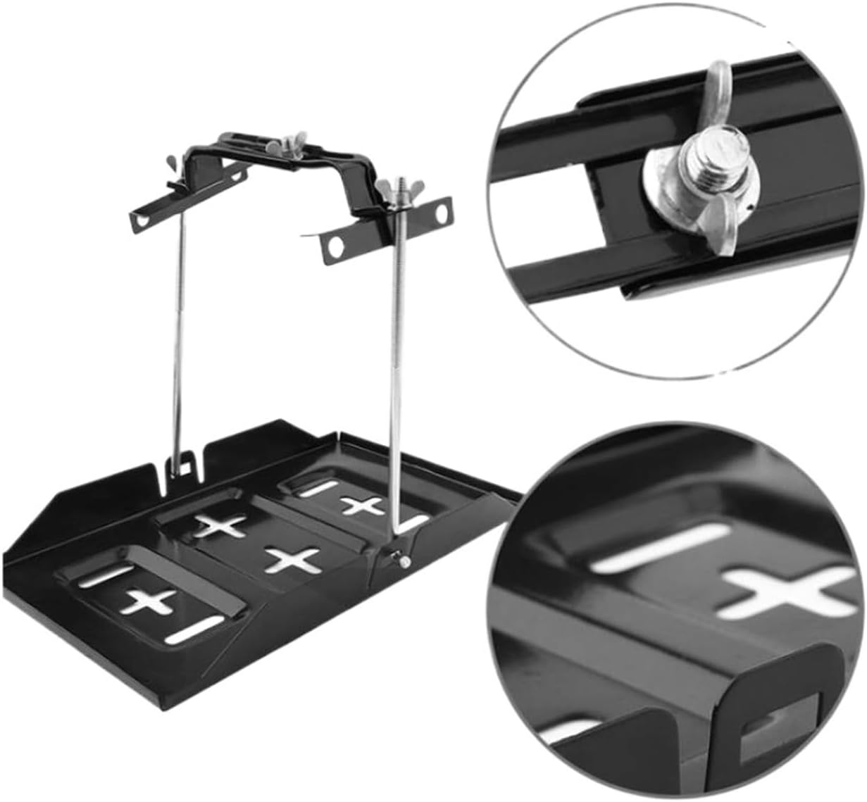 Fixed Bracket Car Fixing Holder Kit Tray Storage Clamp Holder Bracket Kit Adjustable Clamp Car Automotive RV Universal(White)