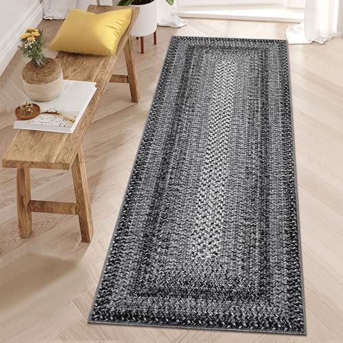 RUGSREAL Washable 2x10 Runner Rug for Hallway Kitchen Modern Runner Rugs