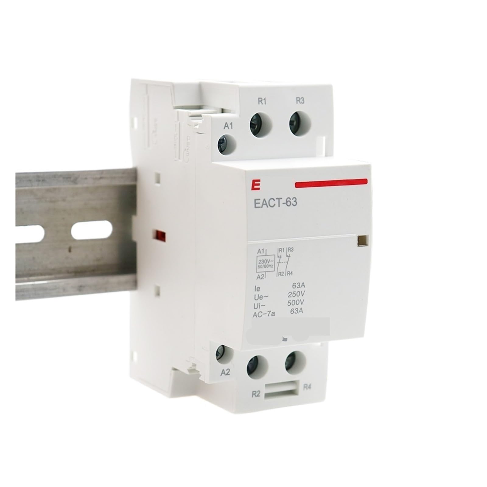 Controlador de Interruptor de Contactor Modular, 2P, 32A, 2NO, 2NC, 1NO1NC, Montaje en Carril DIN, 24V CA, 220V, 230V, 110V, 50/60Hz, automático(1NO1NC_220V)