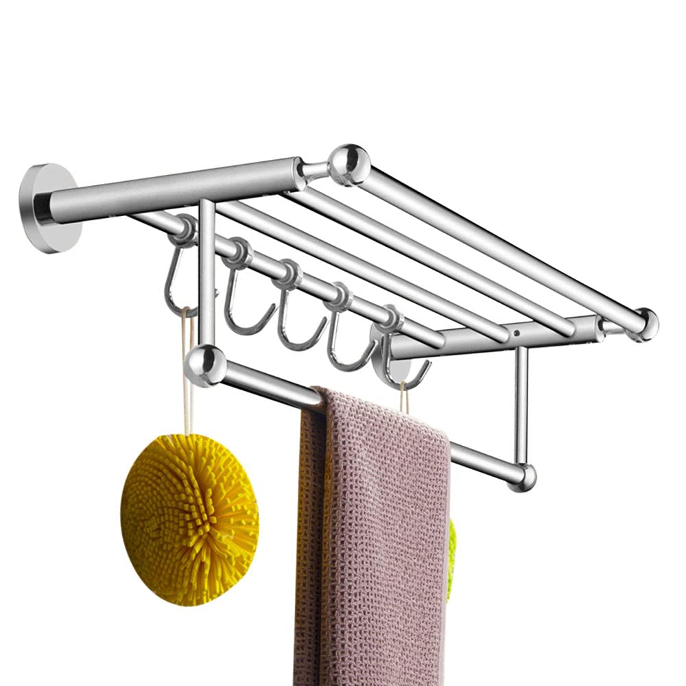 Amazon.com: Towel Holder Wall Mounted Towel Rack Self Adhesive Towel Rail  No Drilling Copper for Bathroom Toilet-Silver_500mm : Tools u0026 Home  Improvement