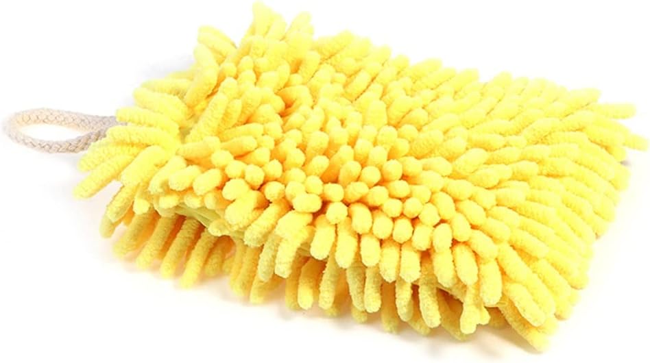 Hand Towel Kitchen Bathroom Hand Towel Ball with Hanging Loop Fiber Cloth Kitchen Towel(E)