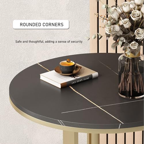 Petite table d'extrémité en roche, meuble d'angle de salon - 6