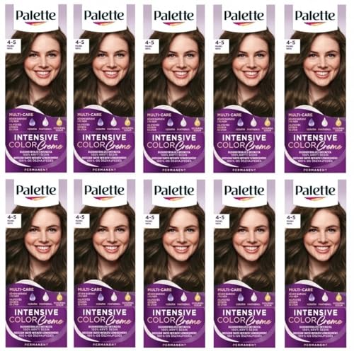Palette lot de 10 crèmes de couleur intense 4-5 au reflet Truffle