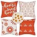 Fundas de Almohada Decorativas Geométricas Moderno Fundas de Cojines Exterior Impermeables Juego de 4 Funda Cojin 40x40 cm Naranjas con Cremallera Invisible para el Sofá del Dormitorio del Hogar Salon