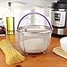 717 Industries Steamer Basket, Stainless Steel Mesh Strainer Compatible with Instant Pot and Other Pressure Cookers, Fits 6 & 8 Quart Pots (Grey Silicone Handle)