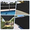 TANG Fence Privacy Screen Black 4 Feet x 12 Feet Outdoor Shade Cloth with Grommets, 150 GSM Temporary Fence Cover with Zipties Mesh Netting Fences Blockage for Backyard Garden Patio Chain Link #5