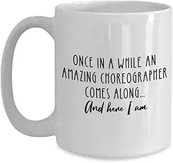Caneca de café coreógrafo, caneca de apreciação de coreógrafo de dança, xícara de café especialista em coreografia, presente de coreógrafo personalizado, ideia de presente de aniversário de Natal (425 g)
