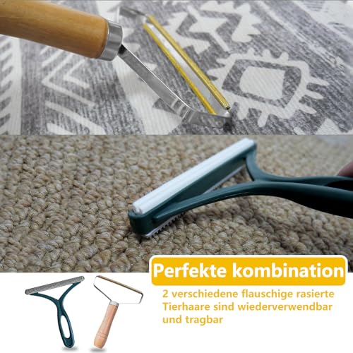 Birllaid Fusselrasierer Tierhaarentferner 2er Pack Tragbarer Fusselentferner Katzenhaarentferner Fusselbürste Kleiderbürste für Sweater Woven Coat, Teppich, tierhaar,Strick
