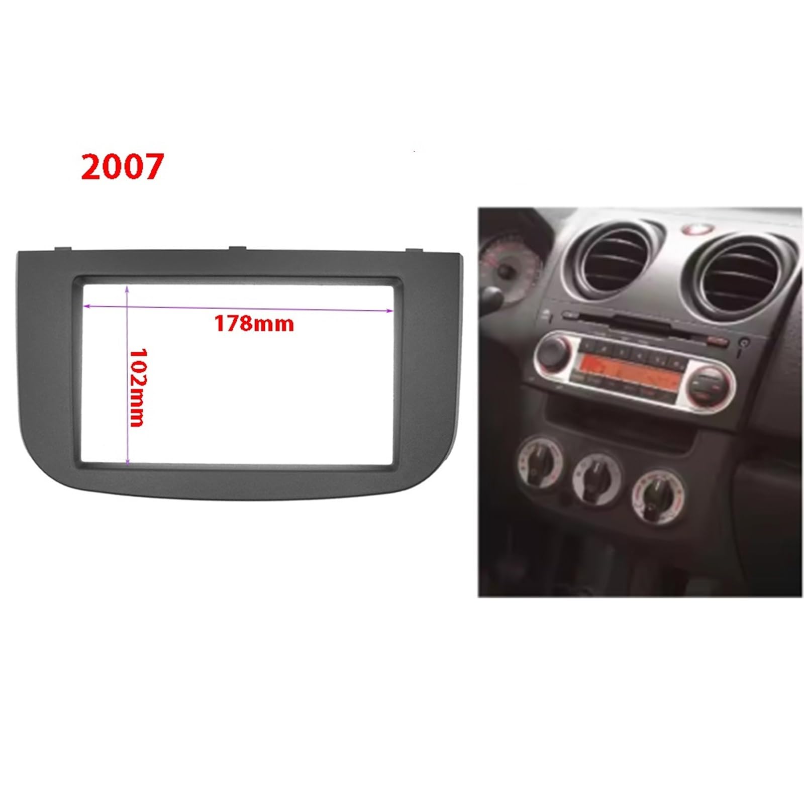 Panel Radio DVD Coche Instalación Panel Embellecedor Radio