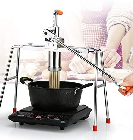 FLaig Homemade Pasta Maker, Stainless Steel Vermicelli Spaghetti Maker Manual Macaroni Pasta Machine with 7 Noodle Mould Linguine Maker for Home Commercial. Noodles