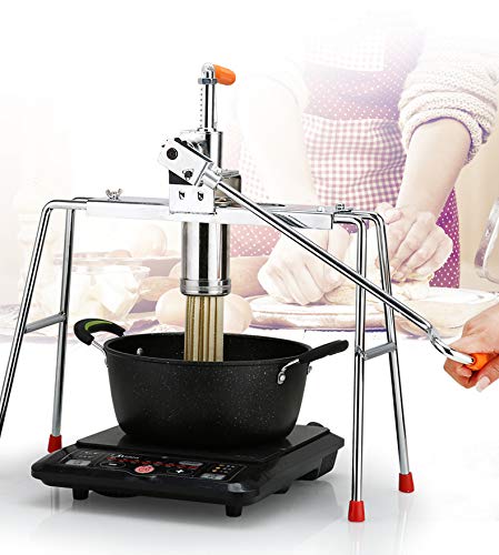 FLaig Homemade Pasta Maker, Stainless Steel Vermicelli Spaghetti Maker Manual Macaroni Pasta Machine with 7 Noodle Mould Linguine Maker for Home Commercial. Noodles