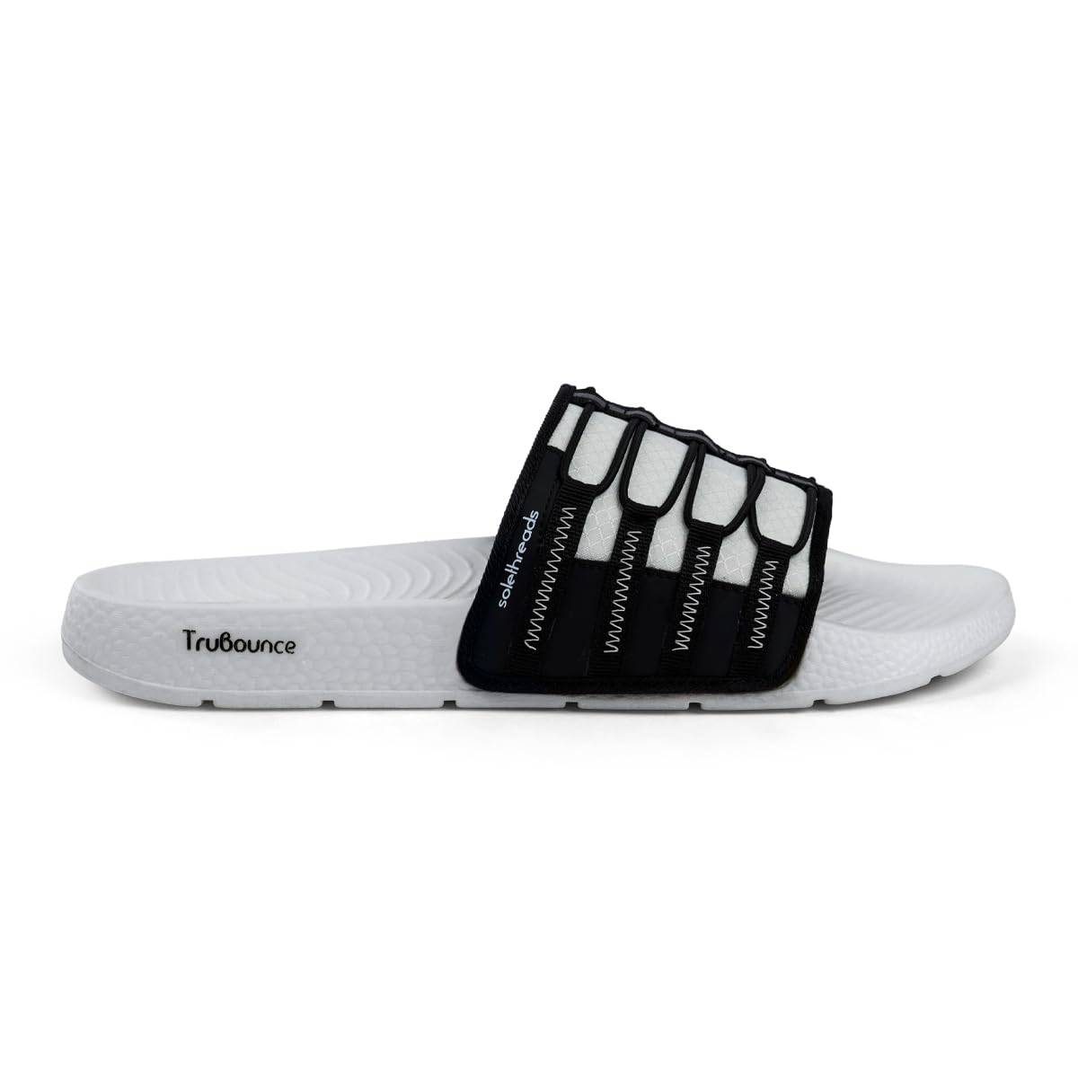 SOLETHREADS CIRRUS | Super Soft | Comfort | Cushion | Bounce Back | Durable | Embosed footbed | Outdoor | Slides for Men | WHITE | 9UK (B0CK4WGC9C) Amazon Price History, Amazon Price Tracker