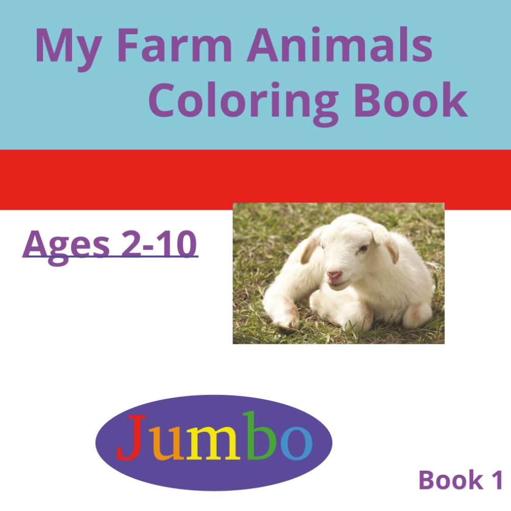 My Farm Animals Coloring Book, Book 1 | Coloring book for toddlers | coloring book for kids | coloring book to help anxiety | coloring book for boys and girls