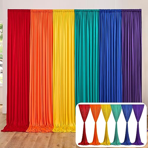 Amazon.com : 10ftx15ft Rainbow Backdrop Curtain for Parties, 6 
