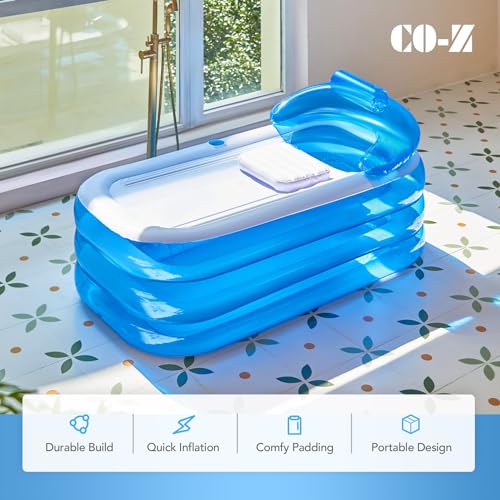 image for CO-Z Inflatable Bathtub with Electric Air Pump and Bath Pillow Headres