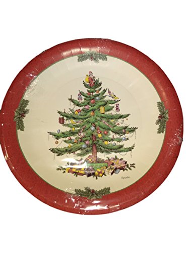 Spode Christmas Tree Paper Dinner Plates - 16 Cnt