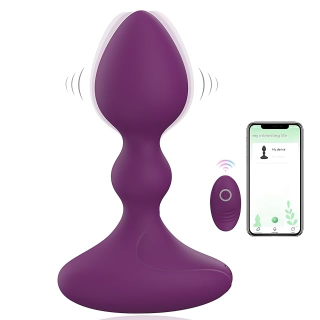 Anal Plug Vibrator Prostate Massager Male Toys Female Masturbator 10 Frequency Vibration Remote Control APP Suitable for Men