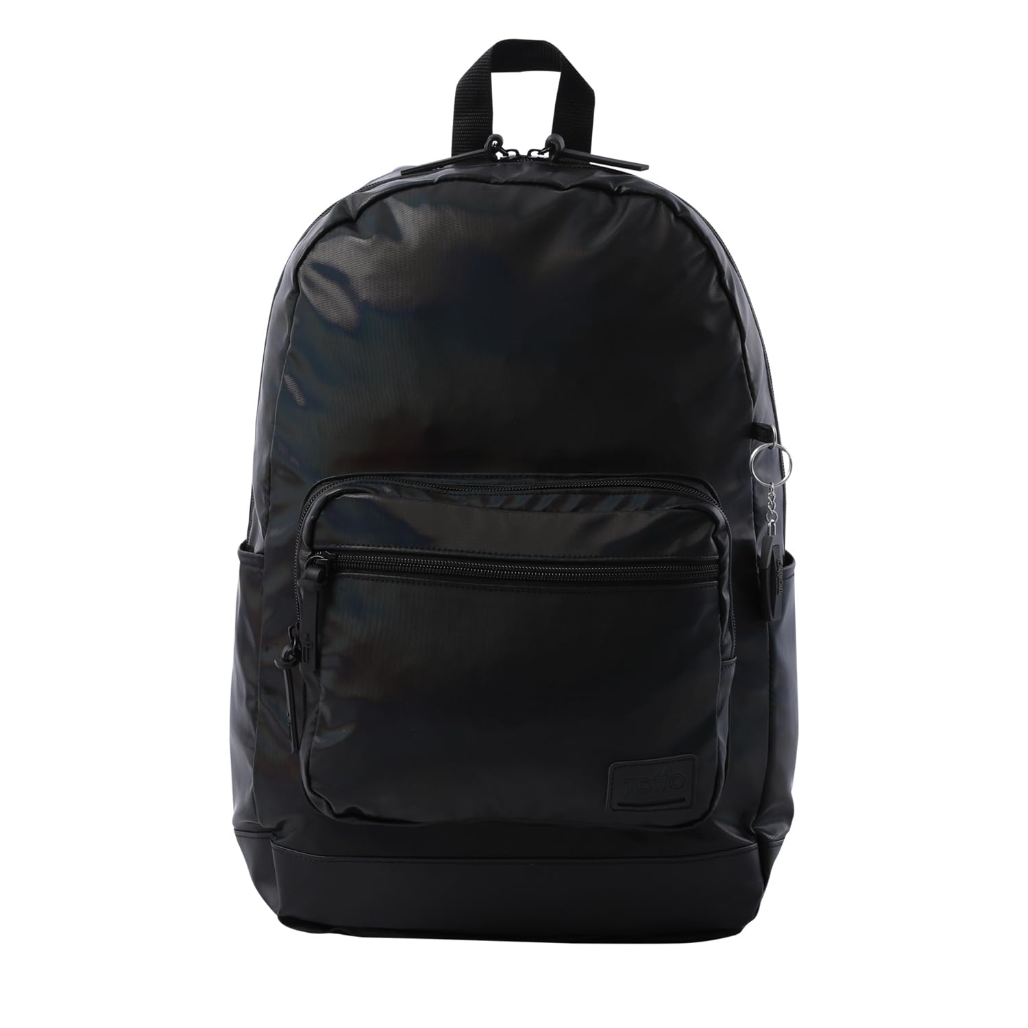 TOTTO - Mochila para Ordenador Portátil de 14 Pulgadas, Modelo Tocax, 2 Compartimentos, Bolsillo con Organizador y Porta Móvil, Bolsillo Botella, Espaldar Ergonómico, Estampado Tornasol Black