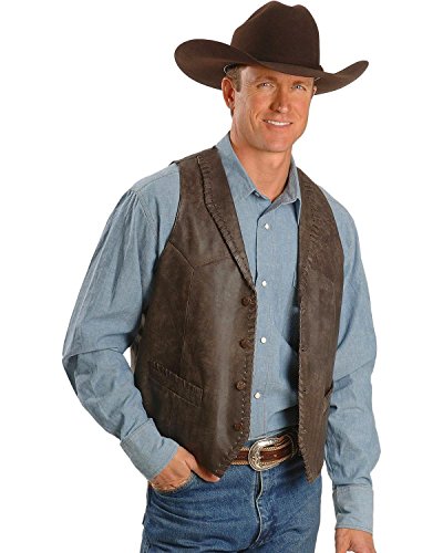 Image of Scully Men's Whipstitch Lamb Leather Vest - 206-171