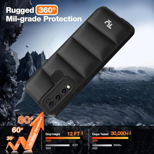 Image of TRUEUPGRADE Designed for Vivo Y30 / Vivo Y50 Back Cover | Camera Bump & 360 Flexible Puff Armor Protection | Shock Proof Back Case Cover (Black)