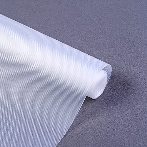 ZYFAB Transparente Cocina Alfombrilla para Cajones Antideslizante Revestimientos de estantes No Adhesiva Cubre Encimera Revestimiento del refrigerador,Blanco,45 * 400cm