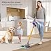 JASTIP Cordless Vacuum Cleaner, 550W/45Kpa Smart Cordless Stick Vacuum with Touch Screen, 55 Mins Runtime, Strong Suction & Lightweight Vacuum Cleaners for Home, Pet Hair,Carpet,Hard Floor