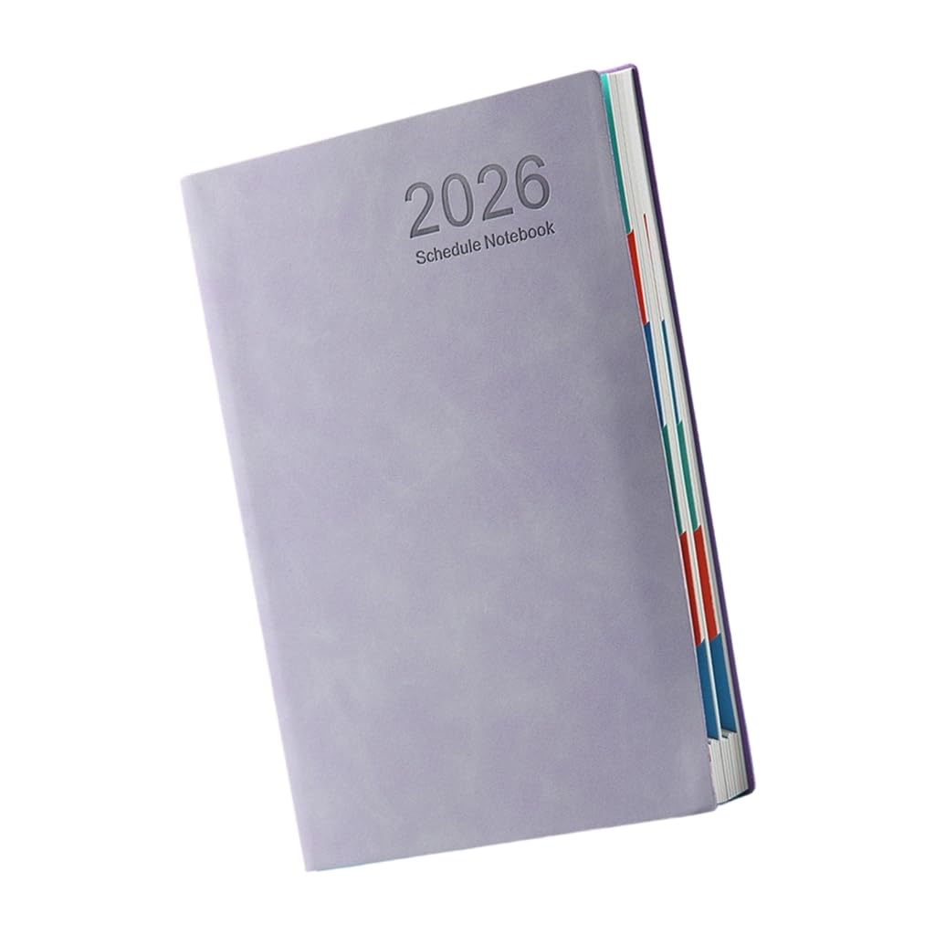 Elnwnnkc 2026 Planner PU Cover Calendar Planner Schedule Notebook Journaling Notebooks for Students and Daily
