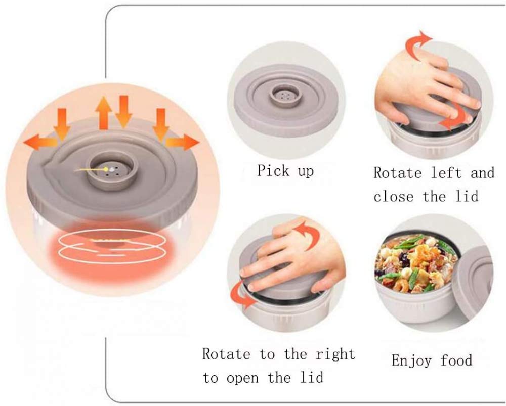 Thermos in acciaio inox Bento interno isolato contenitore per alimenti rimane caldo, bottiglia sottovuoto in acciaio inox per stufato, cuoco, zuppa, cibo, 2200 ml, rosso