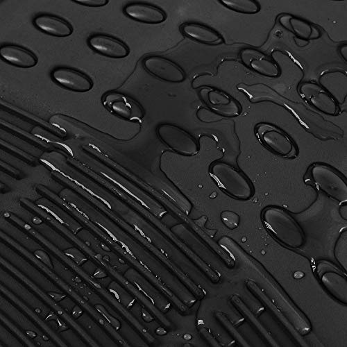 Bdk 3-Row Proliner Original Heavy Duty 4Pc Front & Rear Rubber Floor Mats For Car Suv Van (Fits 3Rd Row Vehicles) - All Weather Protection Universal Fit (Black) #TOP6