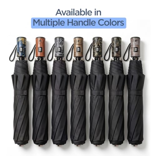 Image of UNIGEN 2 Fold Automatic Umbrella for Men & Women | 48 Inch Canopy Coverage | Windproof, UV Protection & Rain Resistant | Compact Travel Umbrella | Lightweight Portable Design for Office, Car & Outdoor Use | Black