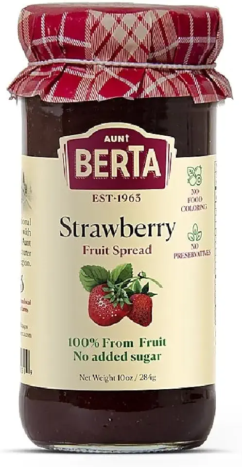 Geleia Israelense Aunt Berta Morango Sem Açucar 284G