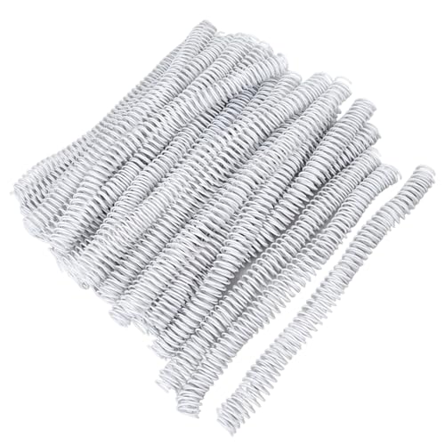 BROLEO - Spiral Binding Coil 16Mm A4 Paper Binding Spine Combs Binding Coils Spines 4:1 Teeth for 100Pcs Diameter 16Mm 8In 4:1 140 Sheets A4 70G Clinical Analyzer Accessories (White)