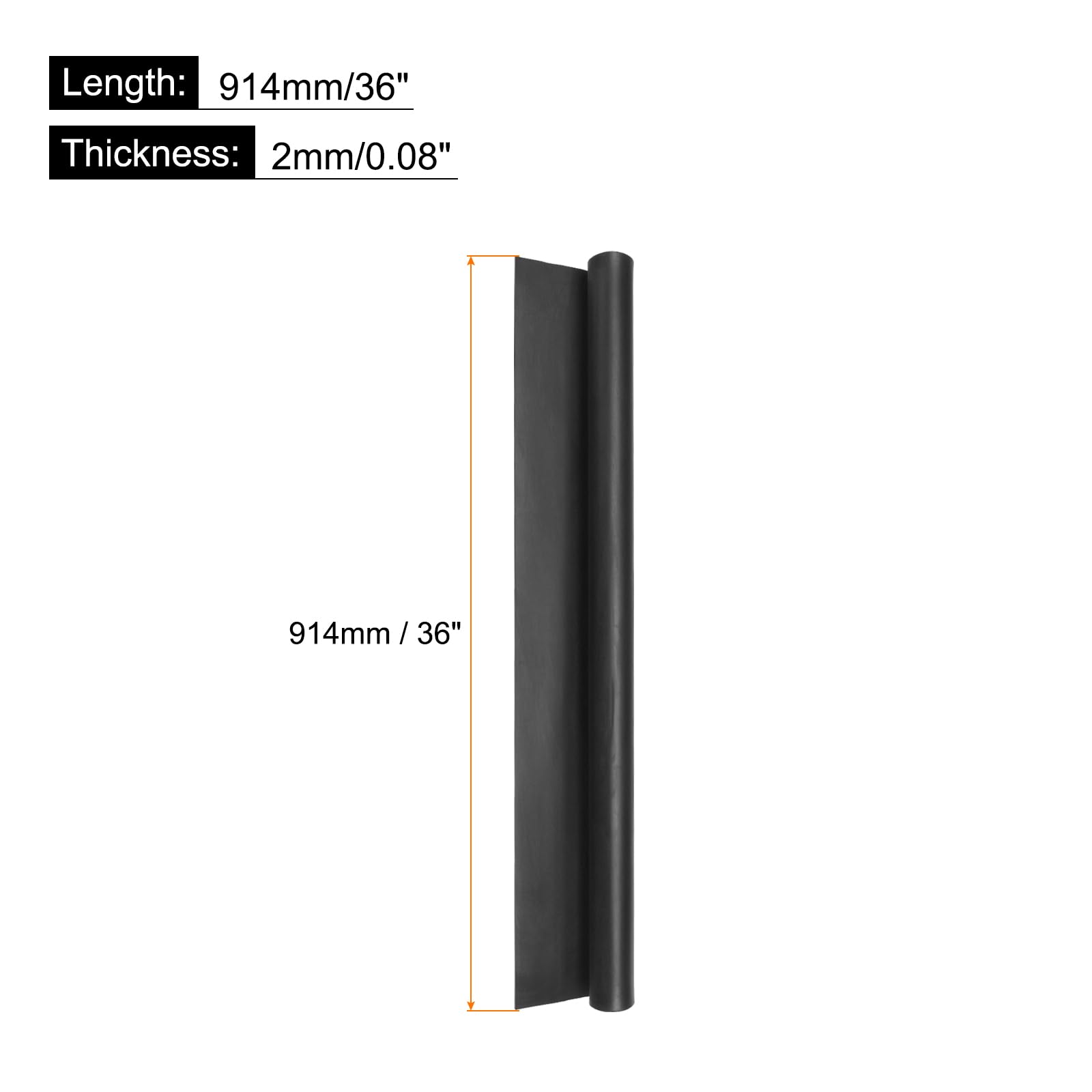 QUARKZMAN Lámina De Goma Sólida 3/32" De Grosor X 36" De Ancho Para Juntas