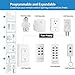 DEWENWILS Indoor Remote Control Outlet, Expandable Remote Light Switch Kit, Wireless On Off Power Switch, 100ft RF Range, Compact Design, White