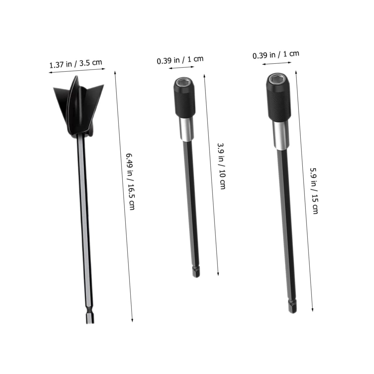 Garneck Epoxy Resin Paint Mixer Paddles 5-Pack Paint Stirrer for Drill Resin Mixer Paddle Easy to Use