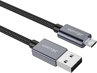 10ft Micro USB Cable,JIEconn Long Micro USB Cable Fast Charging Cord High Speed USB Durable Android Charger Cable for Samsung,Galaxy,Motorola,LG,Nexus,PS4,Android Smartphone Tablets and More-Black
