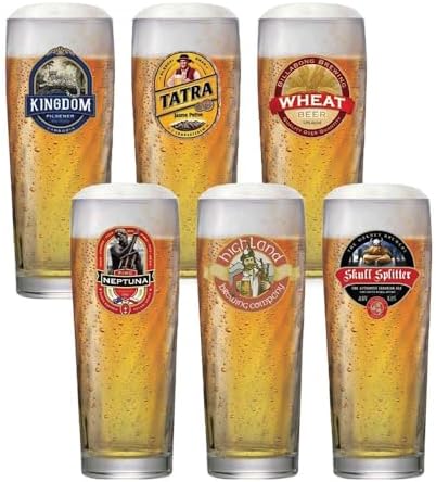 Ruvolo, Jogo de Copo de Cerveja Zurich M, Copo Decorado 6 pcs, 32...