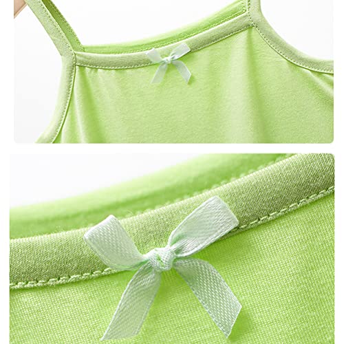 Image of Toddler Girl's Cotton Camisole Undershirts 3-4 Pack Cute Printed Tank Top Camis for Kids 2T-7T (US, Age, 4 Years, 5 Years, 4Pack(Modal Fabric))
