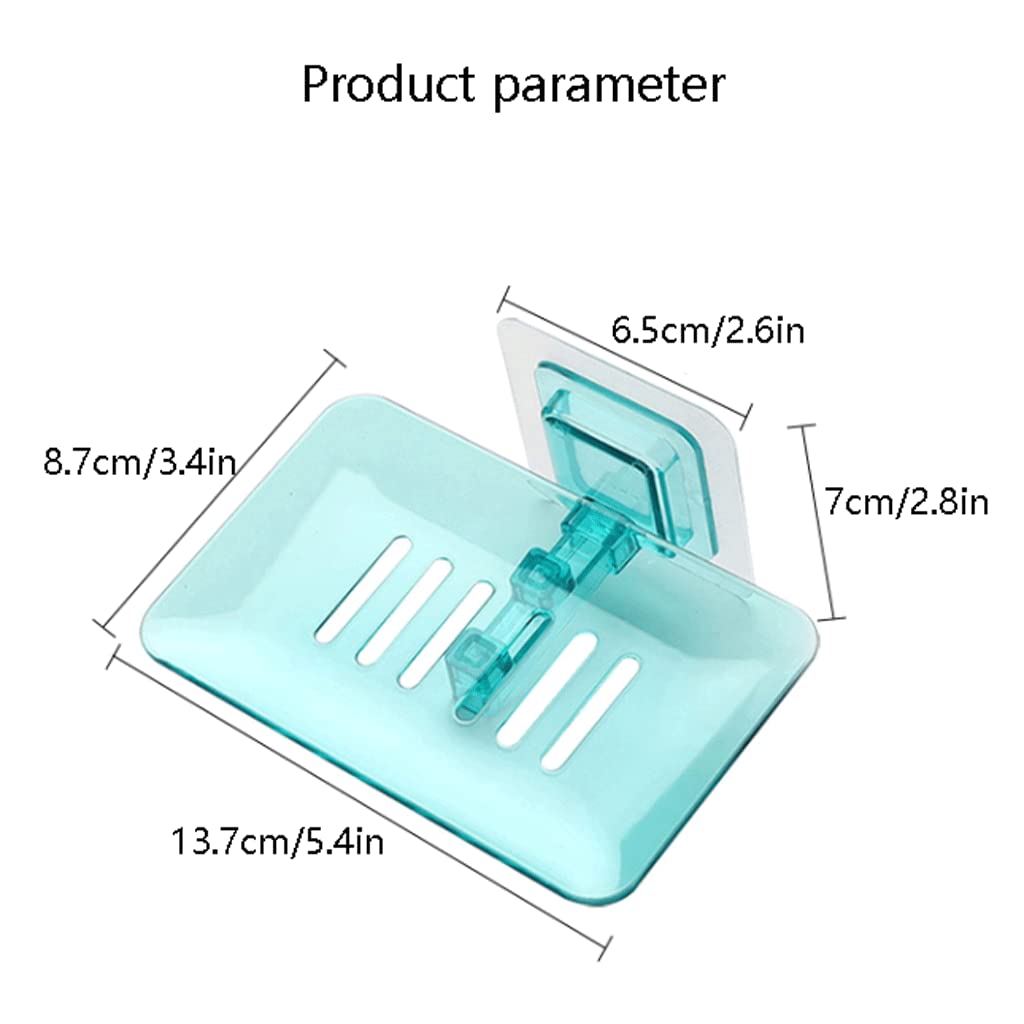 Soporte para jabón, Jabonera, jabonera, de Pared con Drenaje automático, plástico Transparente diseño Barra Hueca(Type M)