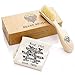 Kent BRD2 Men's Beard and Mustache Brush - Specially Cut Natural White Boar Bristle for Flawless Shaping and Grooming. Ergonomic Pistol-Like Grip Wood Handle. Dry or Wet Beard, Distributes Oils/Balms