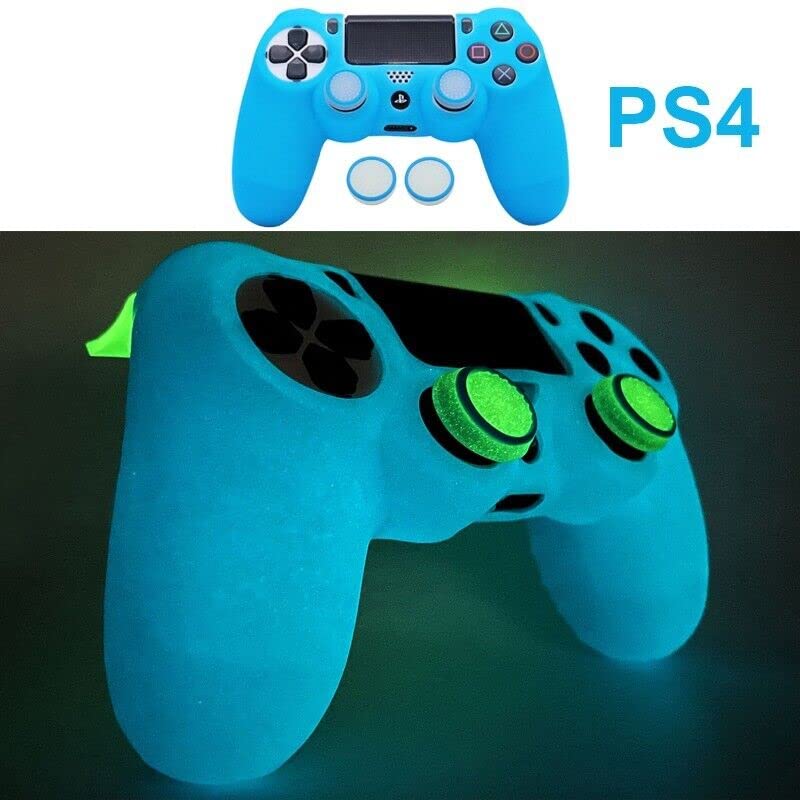 Silicone Case Cover For Ps4 Controller Grips Luminous Glow In