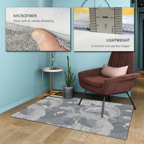 Tapis de cuisine imprimé feuilles style William Morris de dimensions 120x240cm - 5