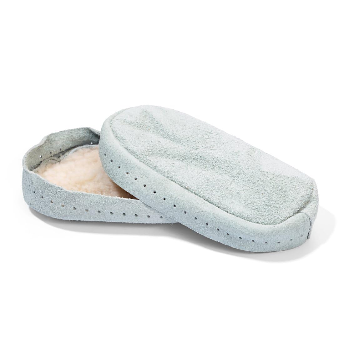 Prym Leather Soles Slipper and Sock, Grey, Size 21-23