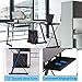L Shaped Computer Desk Office Desk Gaming Writing Corner Desk Study PC Laptop Table Workstation with Keyboard Tray and CPU Stand Shelf for Home Office Large 3-Piece Modern Glass Computer Desk, Black