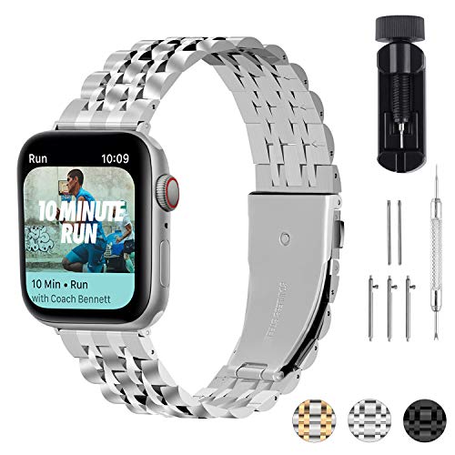 3 Colors Watch Band Compatible Apple Watch 38mm/40mm/41mm/42mm/44mm/45mm, Fullmosa Armor Stainless Steel iWatch Band for iWatch Series SE/7/6/5/4/3/2/1, Matte Silver+Polished Silver 40mm 41mm 3 Colors Watch Band Compatible Apple Watch 38mm/40mm/41mm/42mm/44mm/45mm, Fullmosa Armor Stainless Steel iWatch Band for iWatch Series SE/7/6/5/4/3/2/1, Matte Silver+Polished Silver 40mm 41mm