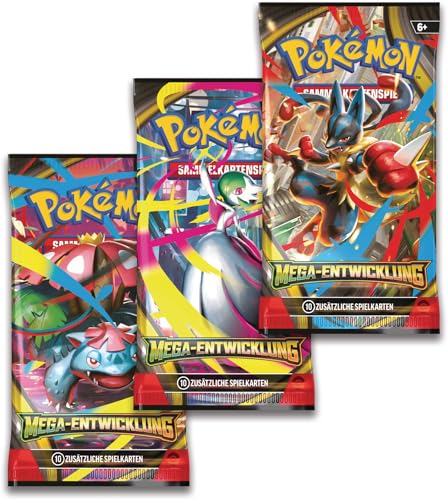 Pokémon-Sammelkartenspiel: 3er-Pack Mega-Entwicklung: Entoron (1 holografische Promokarte & 3 Boosterpacks) – Bild 4