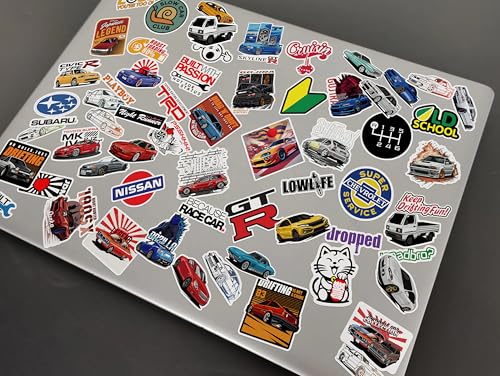 Image of WallDesign Race-Ready 90 Collection of Authentic JDM Sticker Set - Mobile, Laptop, Accessories, Gifting - Durable, Laminated, Quality Printed Vinyl, self-adhesive, 2 inch